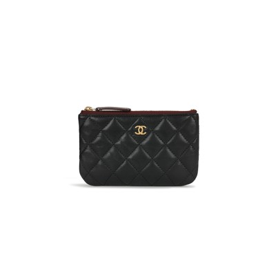 CHANEL CLASSIC MINI POUCH  LAMBSKIN GOLD HARDWARE A82365 (15*9.5*1cm)